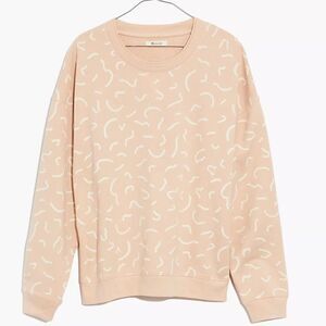Madewell Double-Crewneck Sweatshirt in Bold Squiggles*